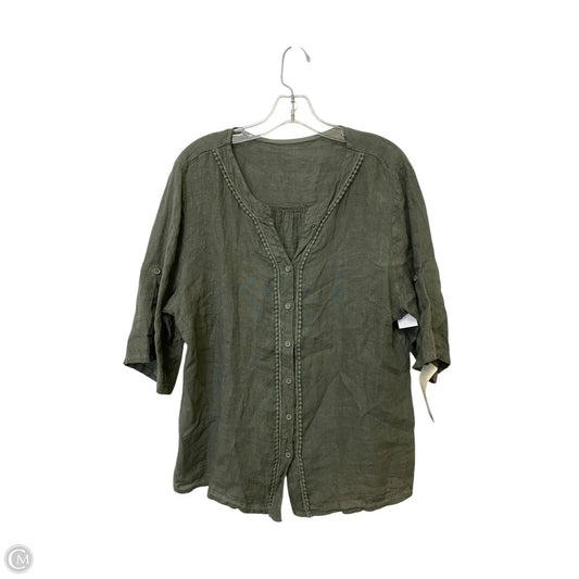 Top Short Sleeve By Clothes Mentor In Green, Size: 2x
