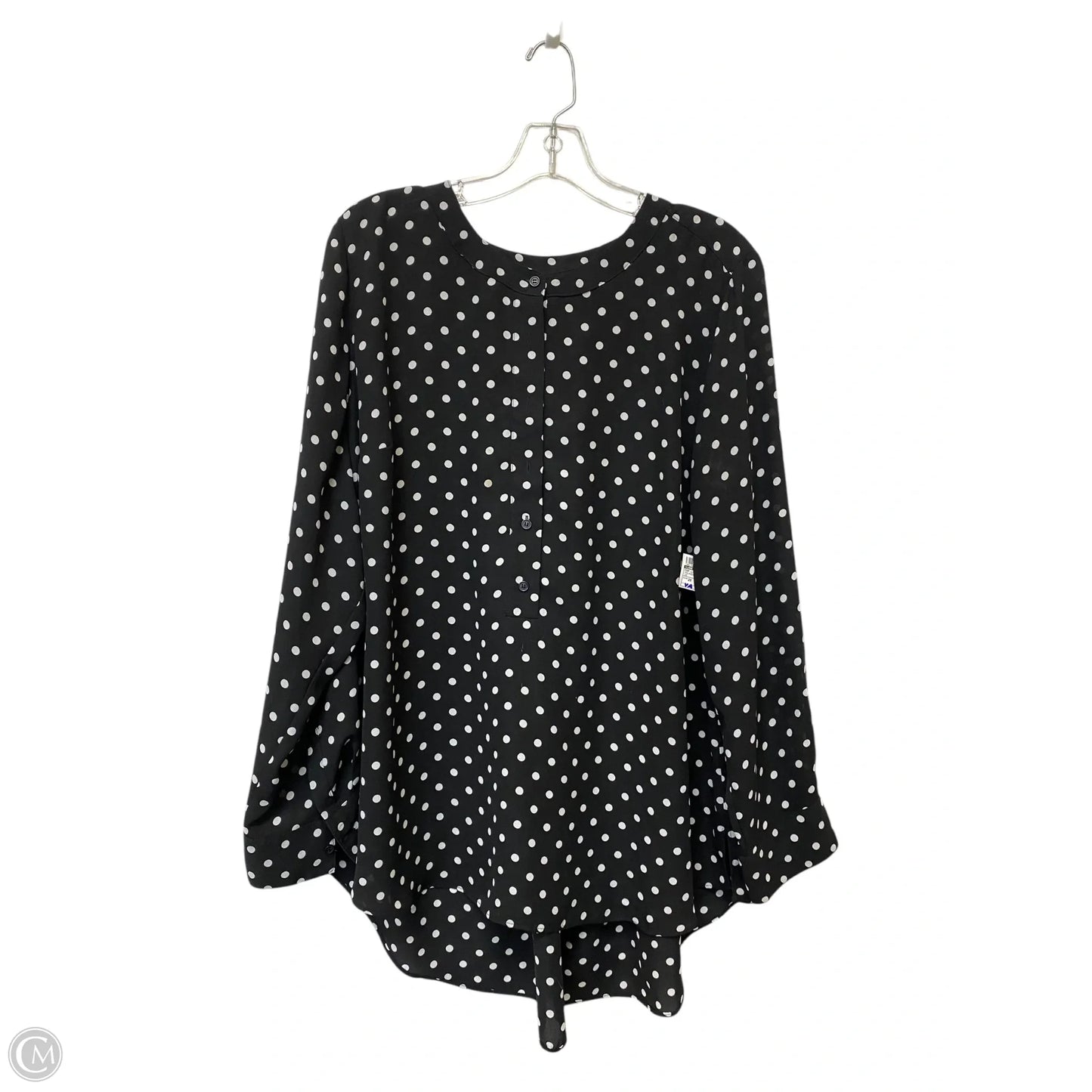 Top Long Sleeve By Lane Bryant In Polkadot Pattern, Size: 2x