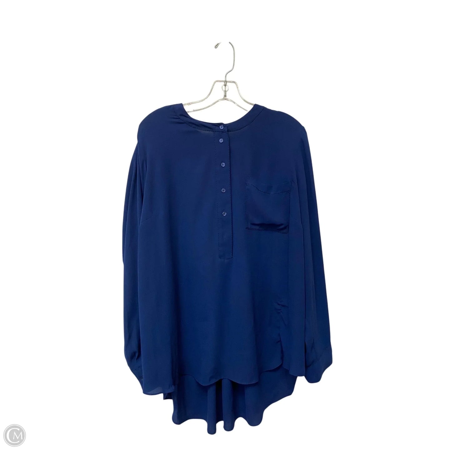 Top Long Sleeve By Lane Bryant In Blue, Size: 2x