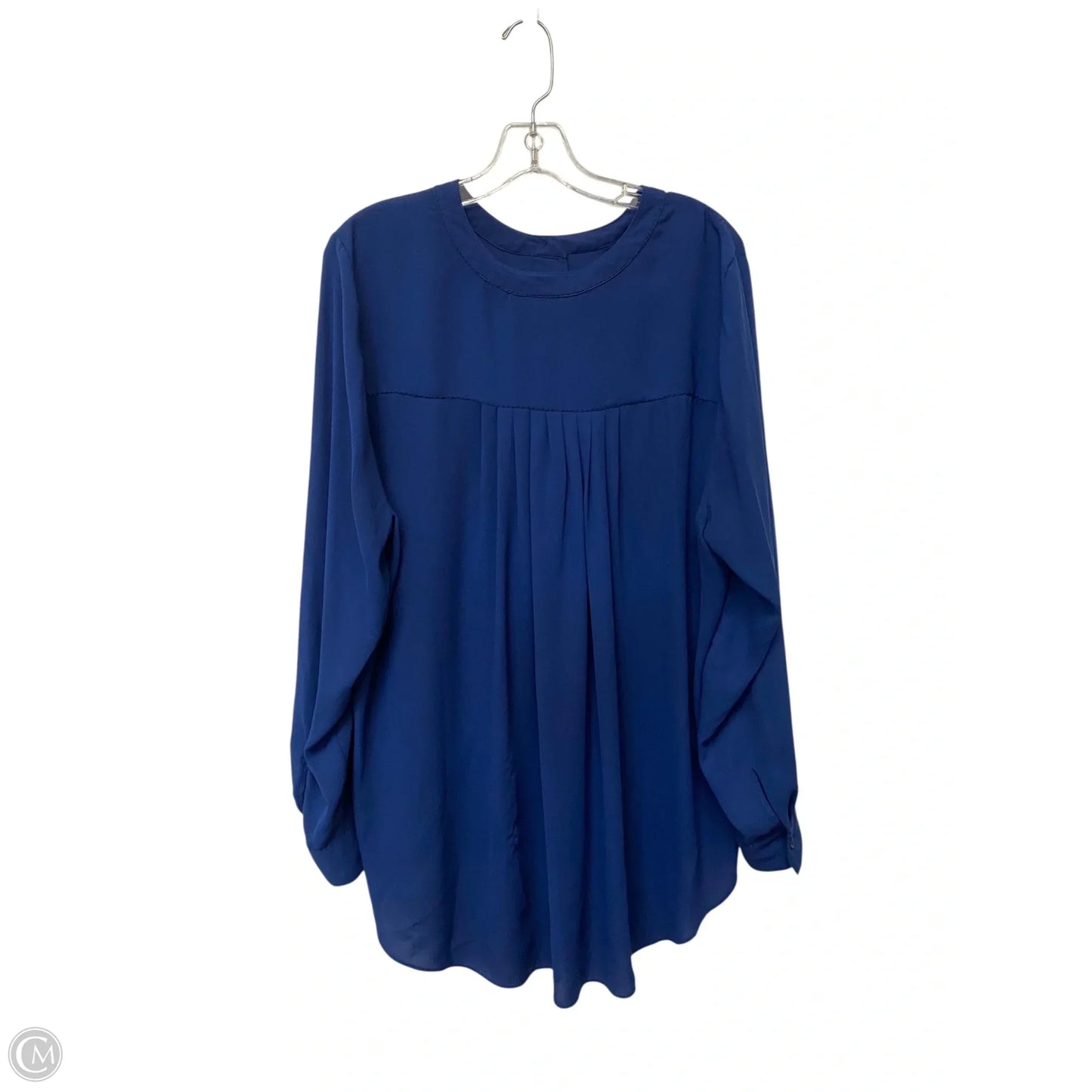 Top Long Sleeve By Lane Bryant In Blue, Size: 2x