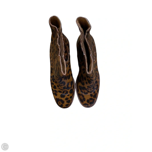 Boots Ankle Heels By Madewell In Animal Print, Size: 7.5