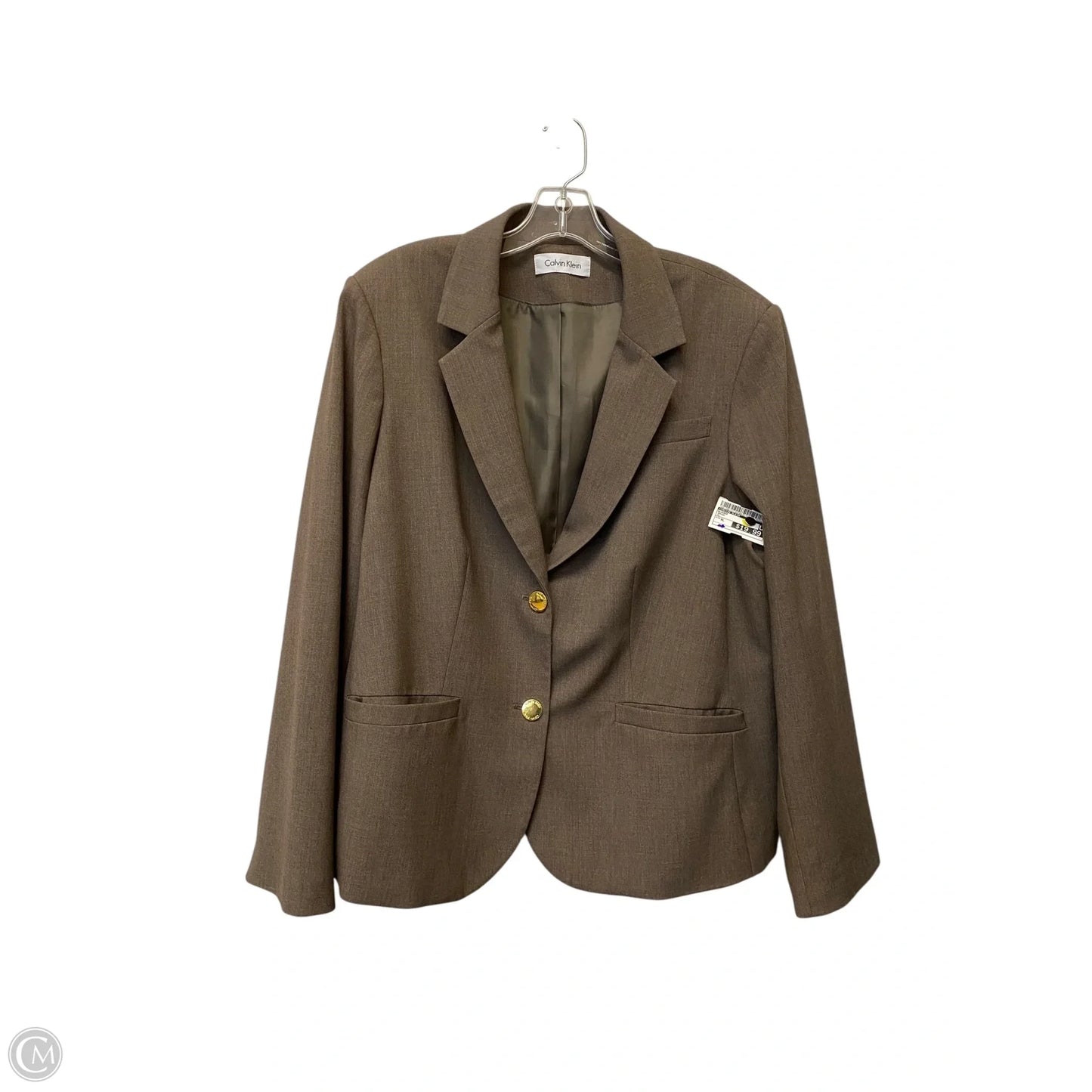 Blazer By Calvin Klein In Brown, Size: Xl