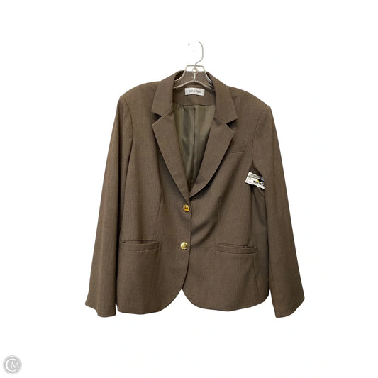 Blazer By Calvin Klein In Brown, Size: Xl