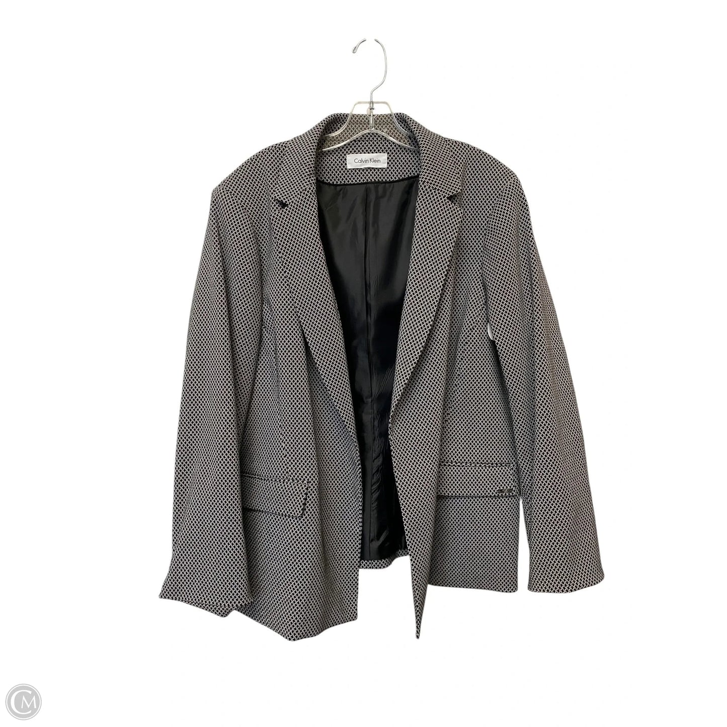 Blazer By Calvin Klein In Zebra Print, Size: Xl