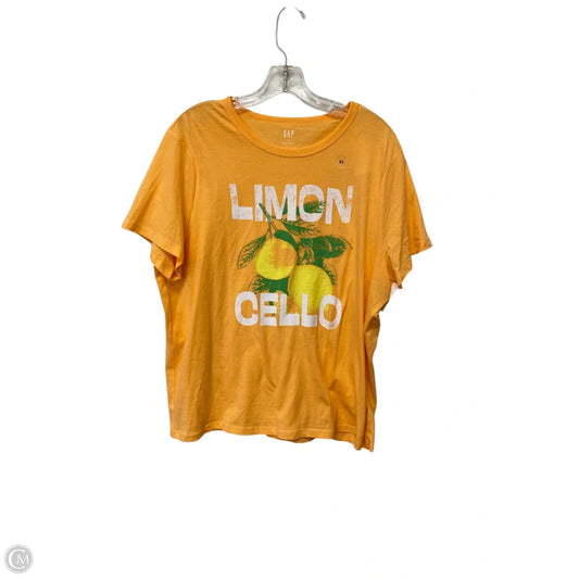 Top Short Sleeve By Gap In Orange, Size: Xl