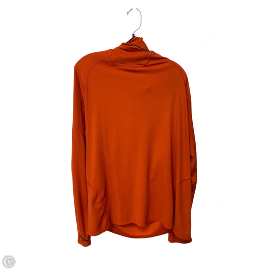 Athletic Top Long Sleeve Hoodie By The North Face In Orange, Size: Xl