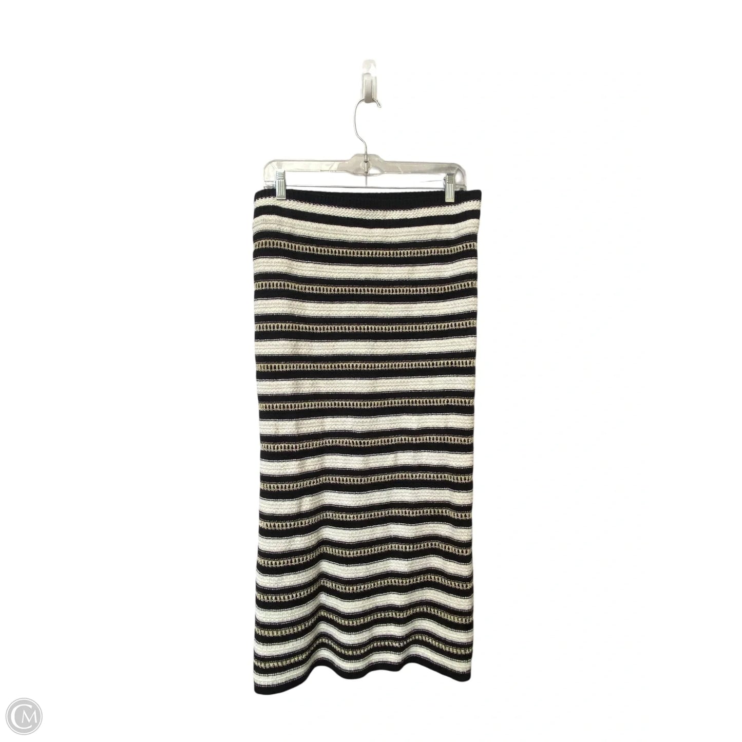 Skirt Maxi By Nine West In Black & Cream, Size: L
