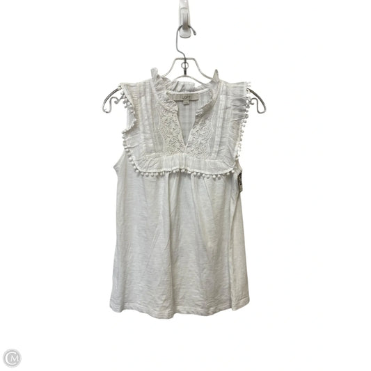 Top Sleeveless By Loft In White, Size: Xs