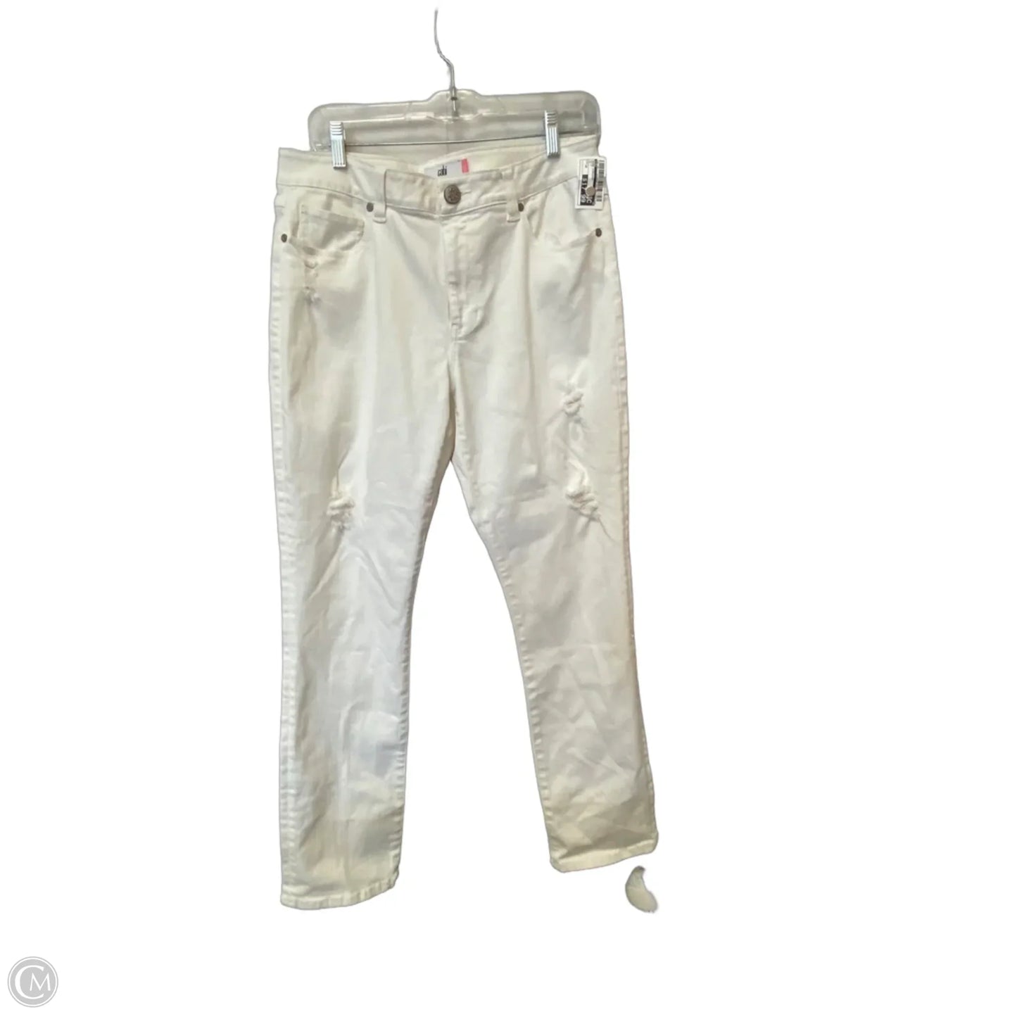 Jeans Straight By Cabi In White, Size: 10