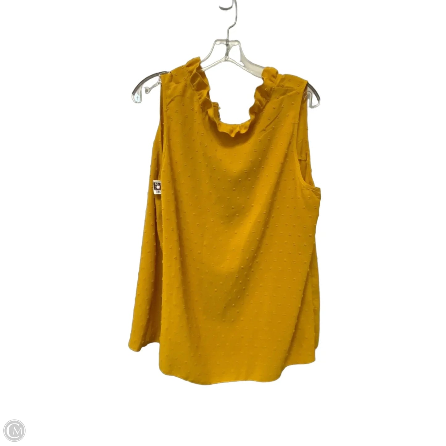 Top Sleeveless By Clothes Mentor In Yellow, Size: 2x