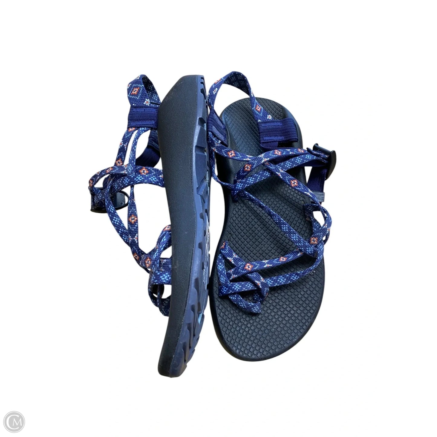Sandals Flats By Chacos In Black & Blue, Size: 10