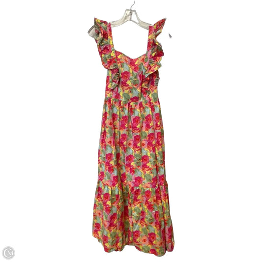 Dress Casual Midi By Clothes Mentor In Floral Print, Size: M
