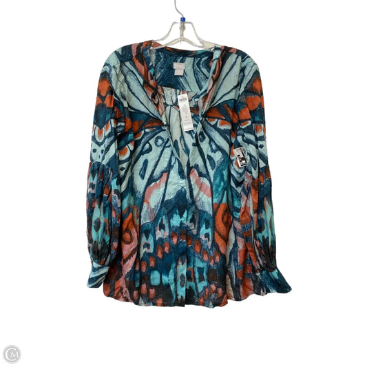 Top Long Sleeve By Chicos In Multi-colored, Size: 2