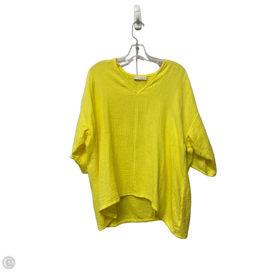 Top Short Sleeve By Bryn Walker In Yellow, Size: Xxs