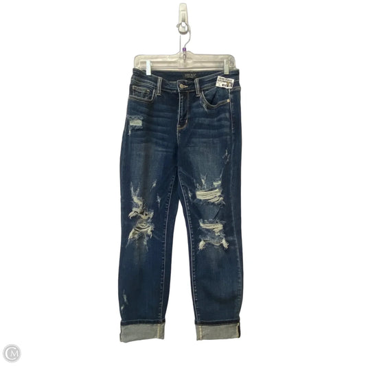 Jeans Boyfriend By Judy Blue In Blue Denim, Size: 28