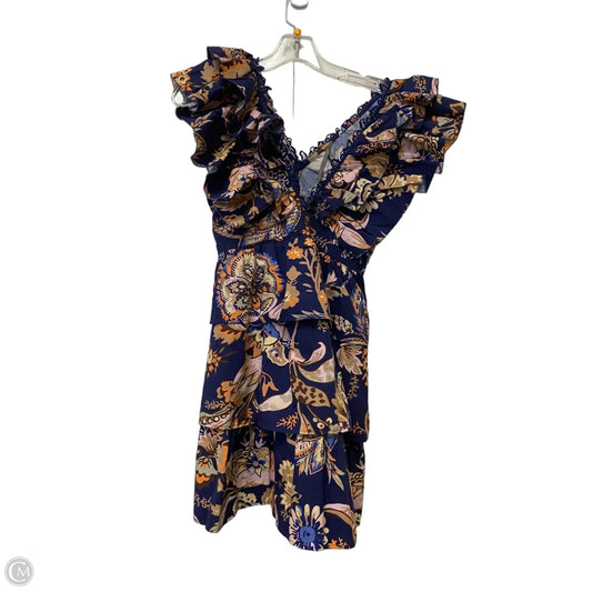 Dress Party Short By Anthropologie In Floral Print, Size: Xxs