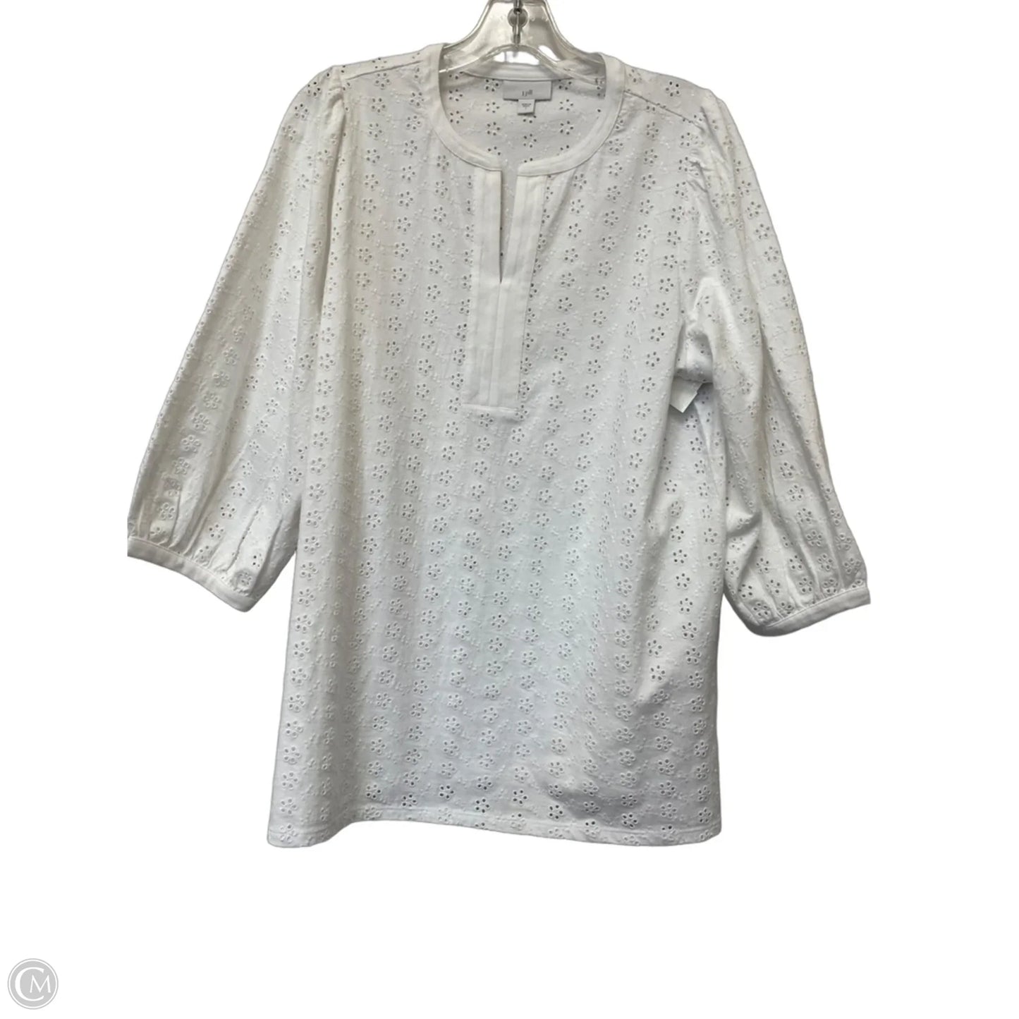 Top 3/4 Sleeve By J. Jill In White, Size: S