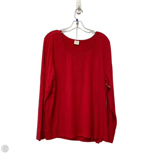Top Long Sleeve By Chicos In Red, Size: Xl