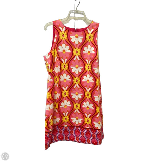 Dress Casual Midi By London Times In Pink & Red, Size: L