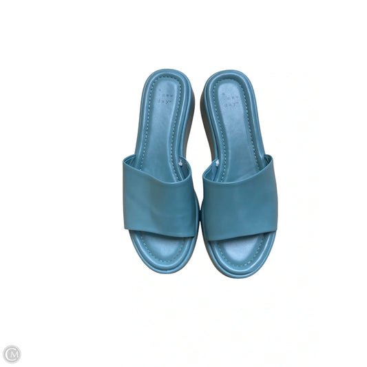 Sandals Flats By A New Day In Blue, Size: 9.5