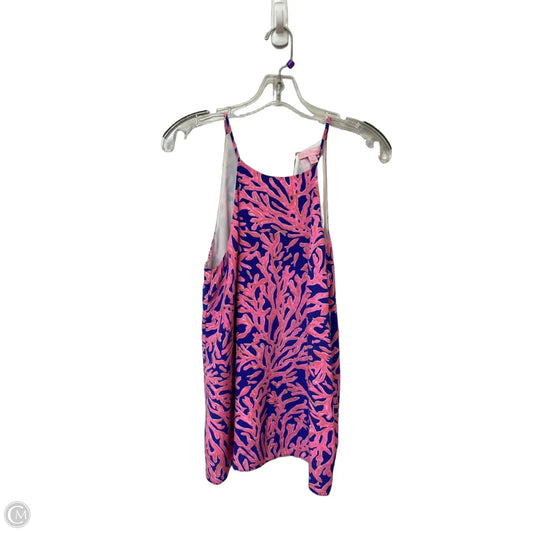 Top Sleeveless Designer By Lilly Pulitzer In Blue & Pink, Size: S