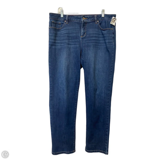 Jeans Straight By Liz Claiborne In Blue Denim, Size: 14