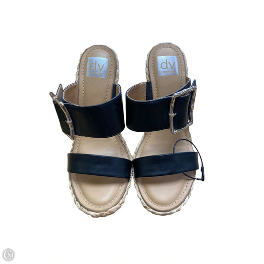 Sandals Heels Wedge By Dolce Vita In Black, Size: 8.5