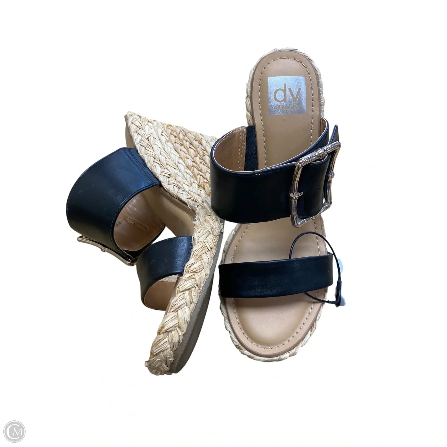 Sandals Heels Wedge By Dolce Vita In Black, Size: 8.5