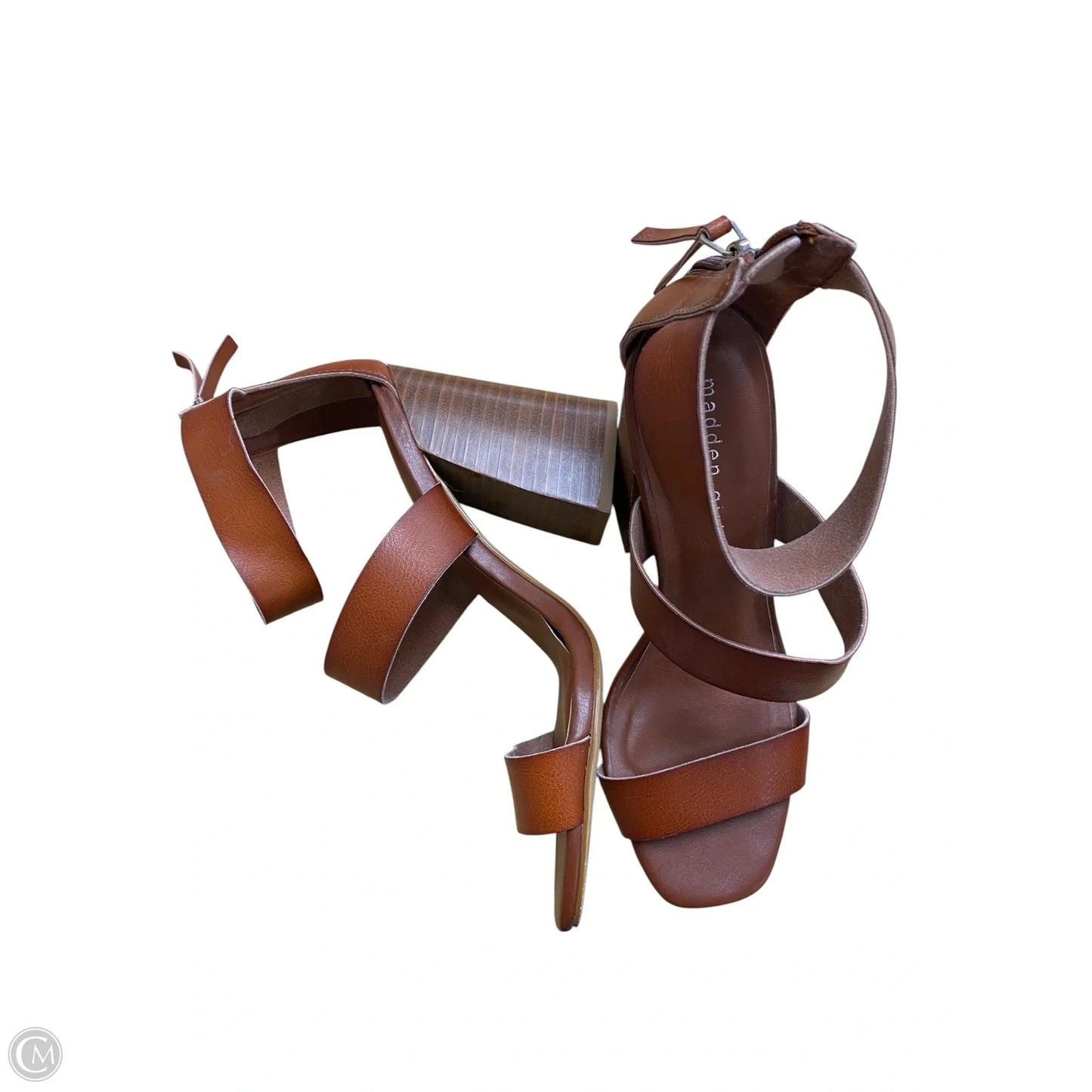 Sandals Heels Block By Madden Girl In Brown, Size: 8