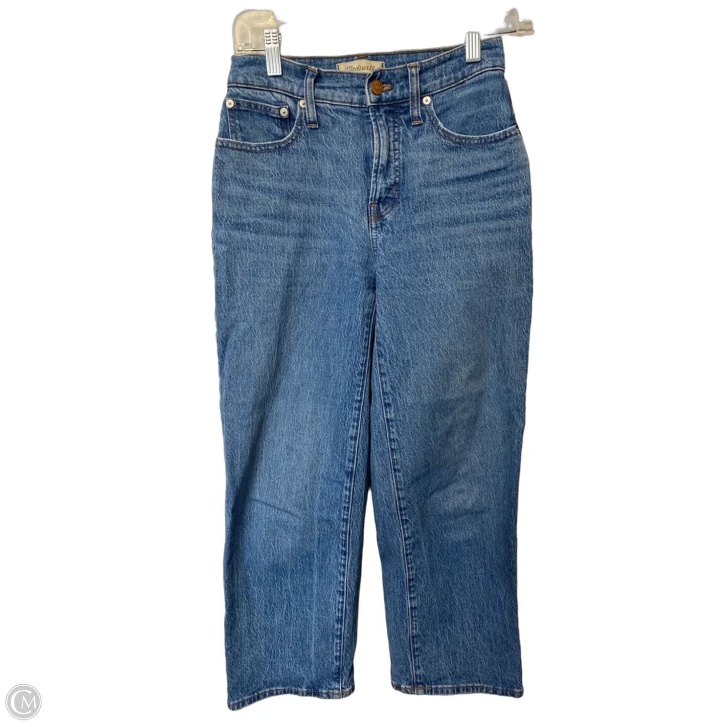 Jeans Cropped By Madewell In Blue Denim, Size: 24
