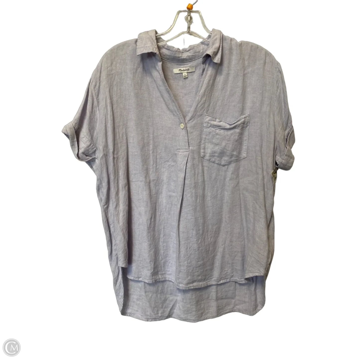 Top Short Sleeve By Madewell In Blue, Size: S