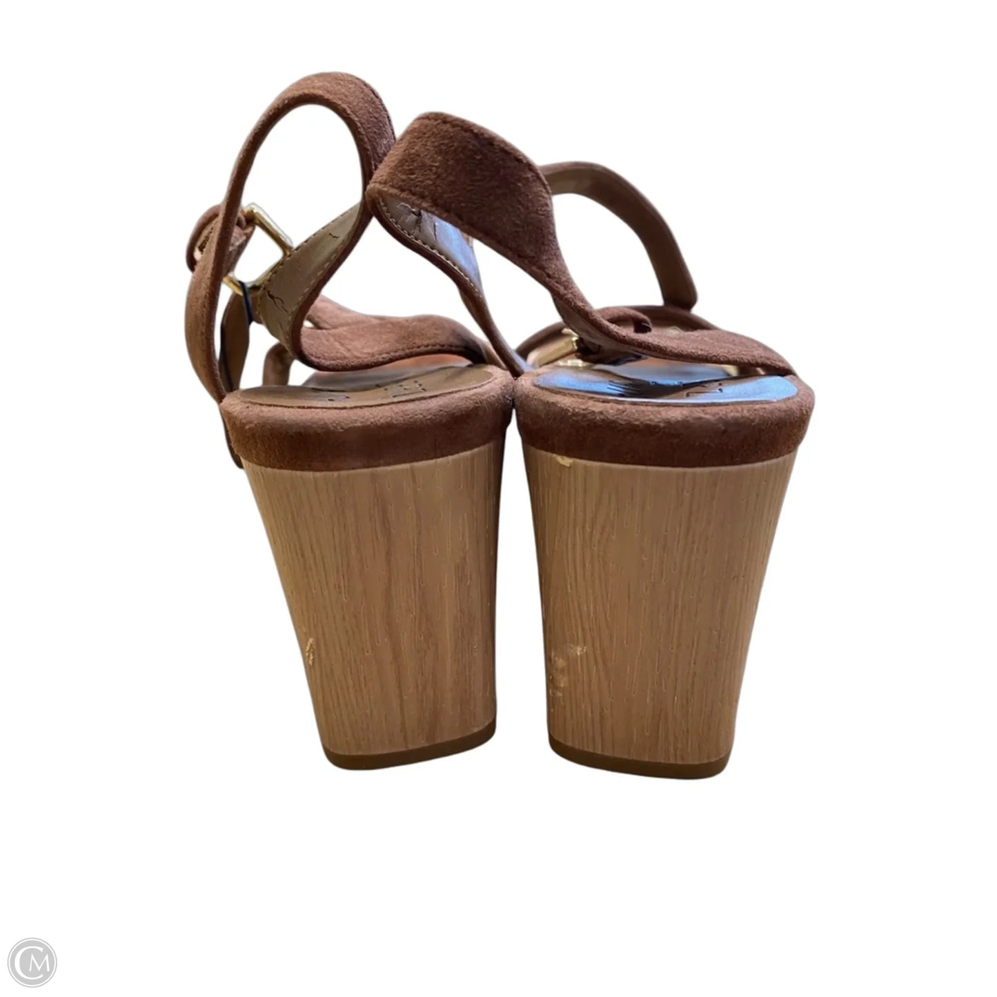 Sandals Heels Block By Naturalizer In Brown, Size: 7.5