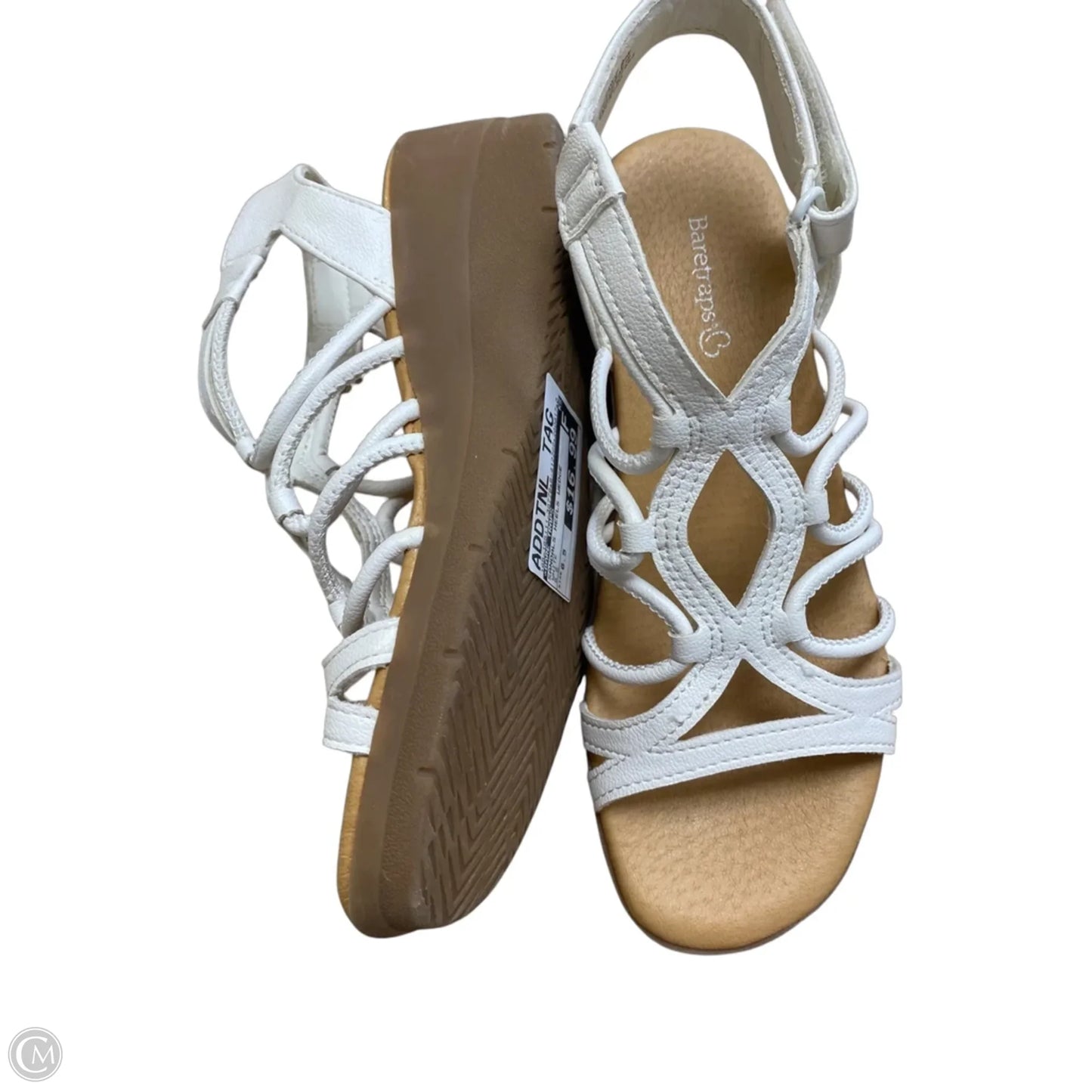 Sandals Heels Wedge By Bare Traps In White, Size: 6.5