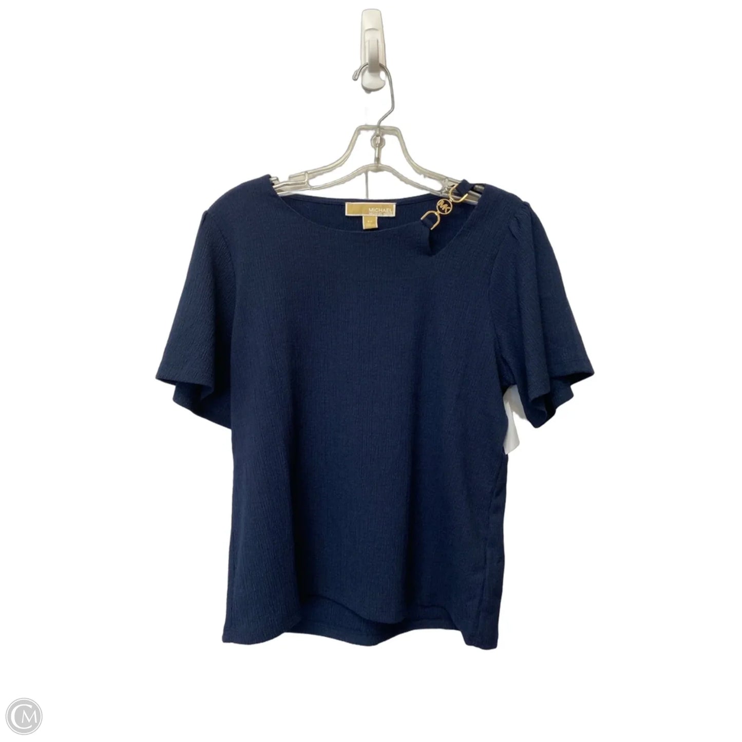 Top Short Sleeve Designer By Michael Kors In Navy, Size: S