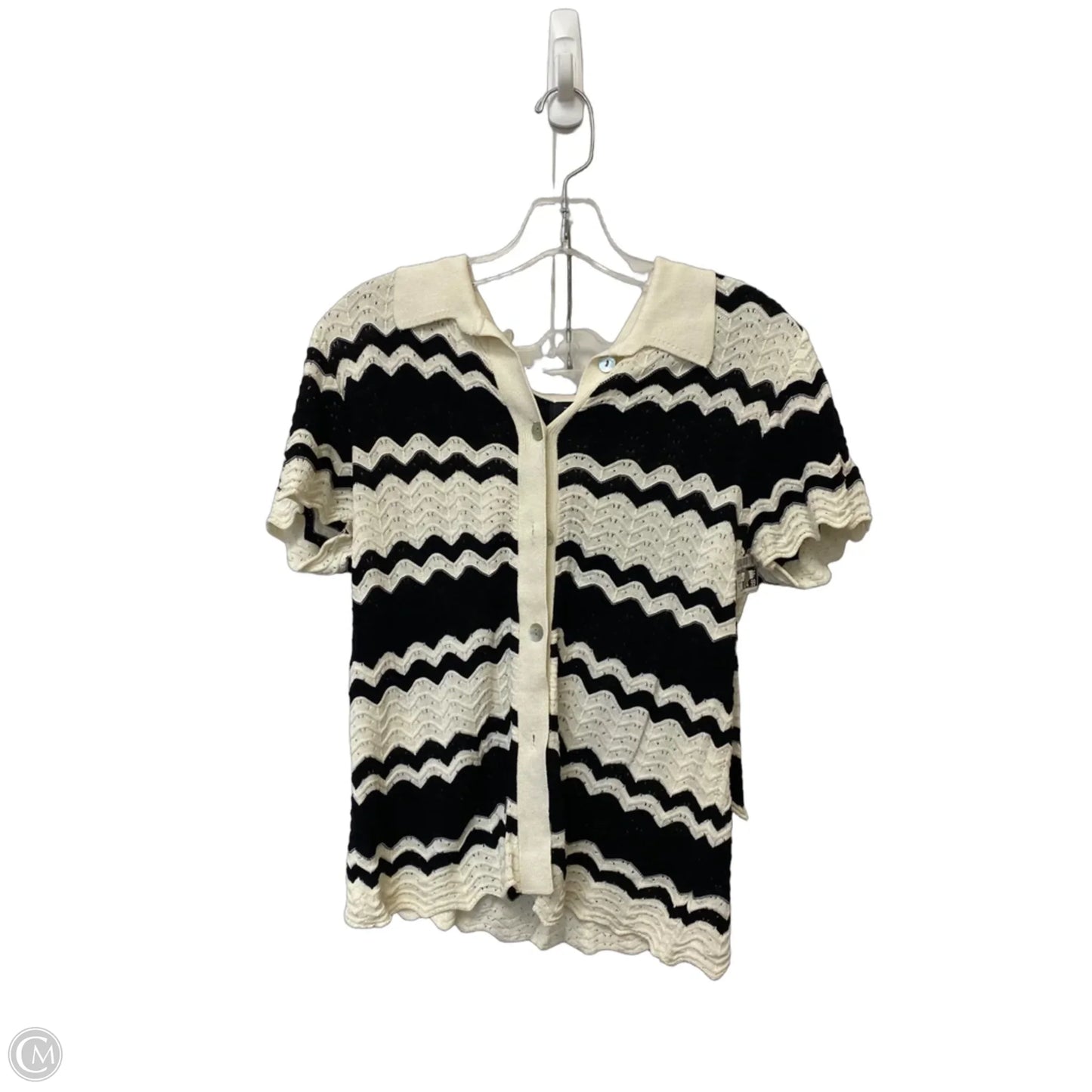 Shorts Set By Clothes Mentor In Black & Cream, Size: S