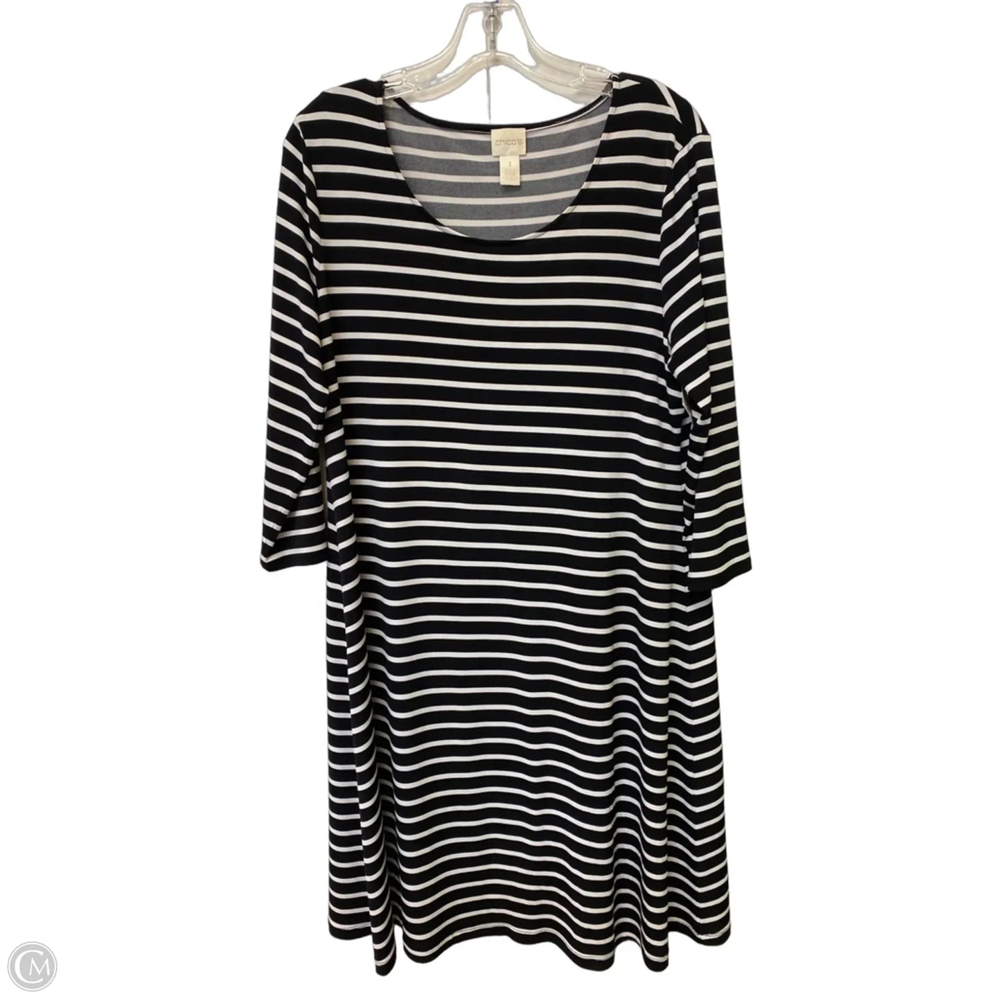 Dress Casual Short By Chicos In Striped Pattern, Size: L