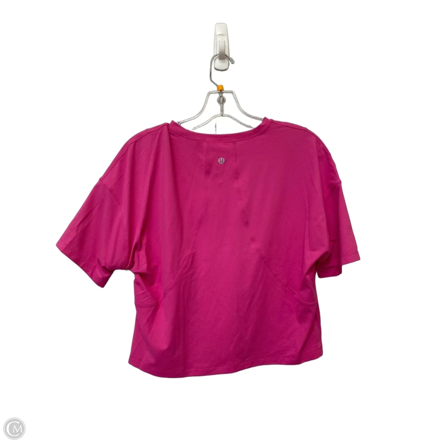 Athletic Top Short Sleeve By Lululemon In Pink, Size: 8