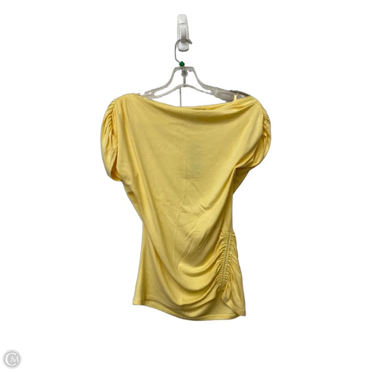 Top Short Sleeve By White House Black Market In Yellow, Size: S