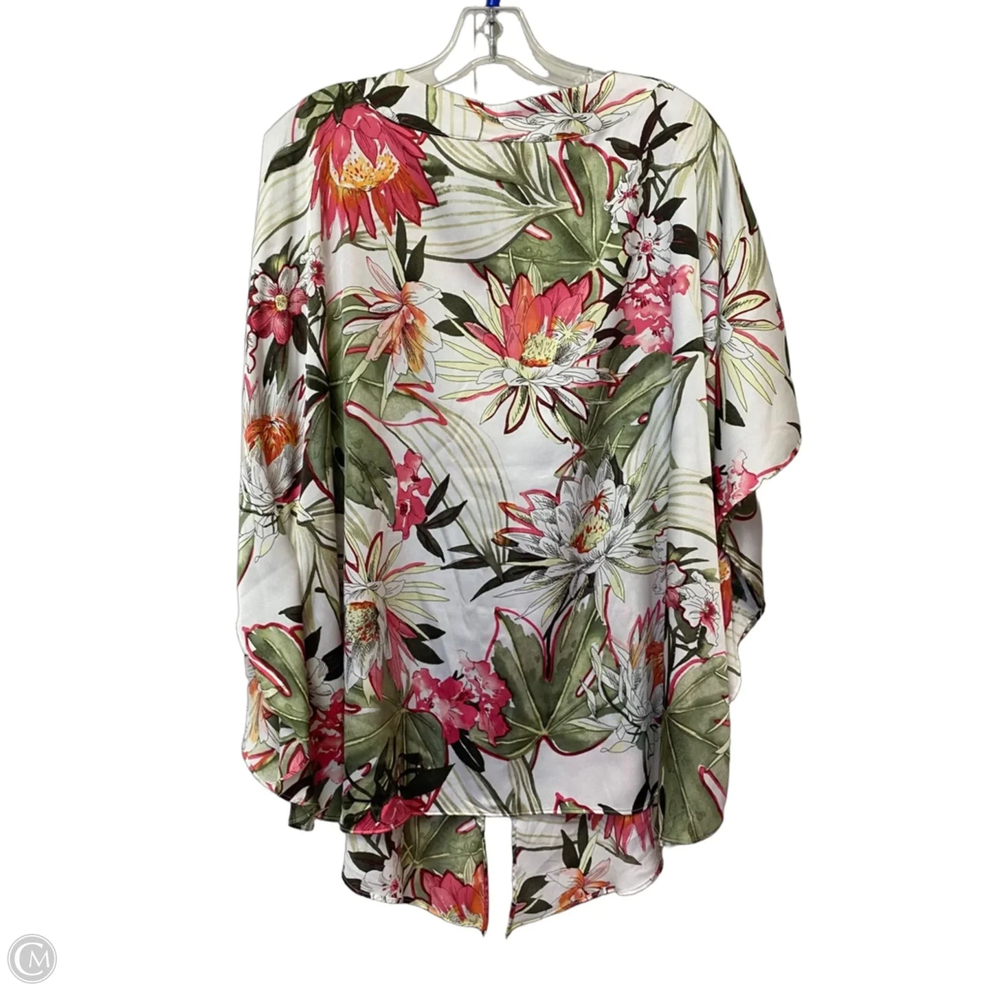 Top Short Sleeve By Chicos In Floral Print, Size: 16