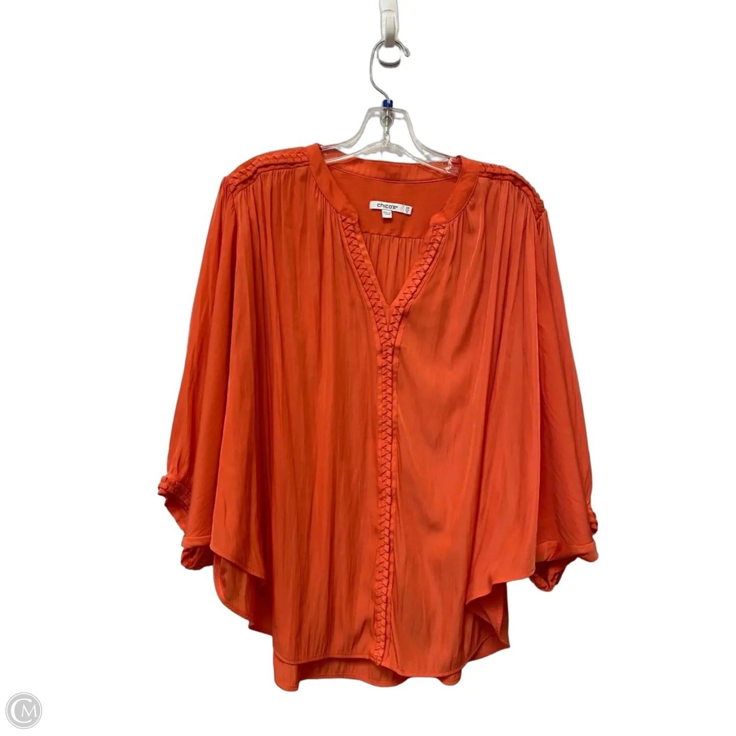 Top Long Sleeve By Chicos In Orange, Size: 14