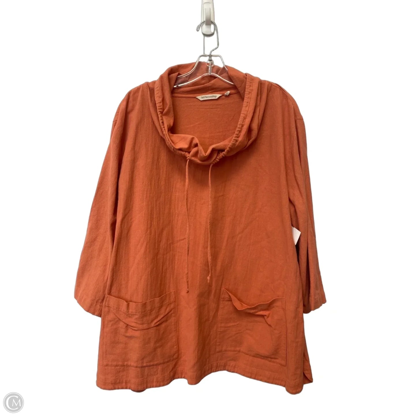 Top Long Sleeve By Soft Surroundings In Orange, Size: 1x