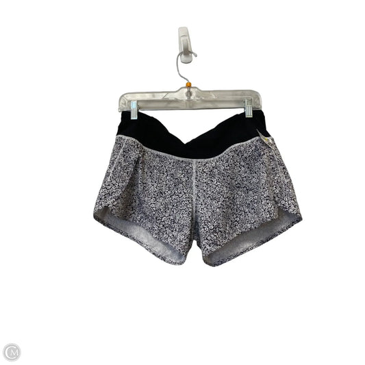 Athletic Shorts By Lululemon In Black & White, Size: 8