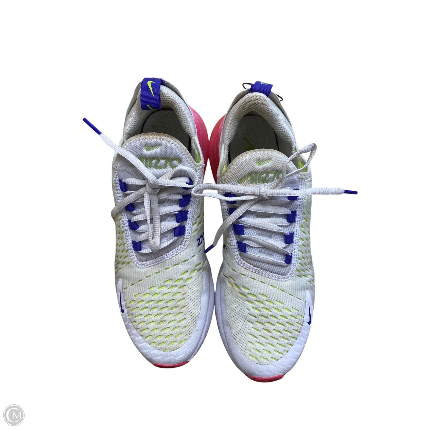 Shoes Athletic By Nike In White & Yellow, Size: 8.5