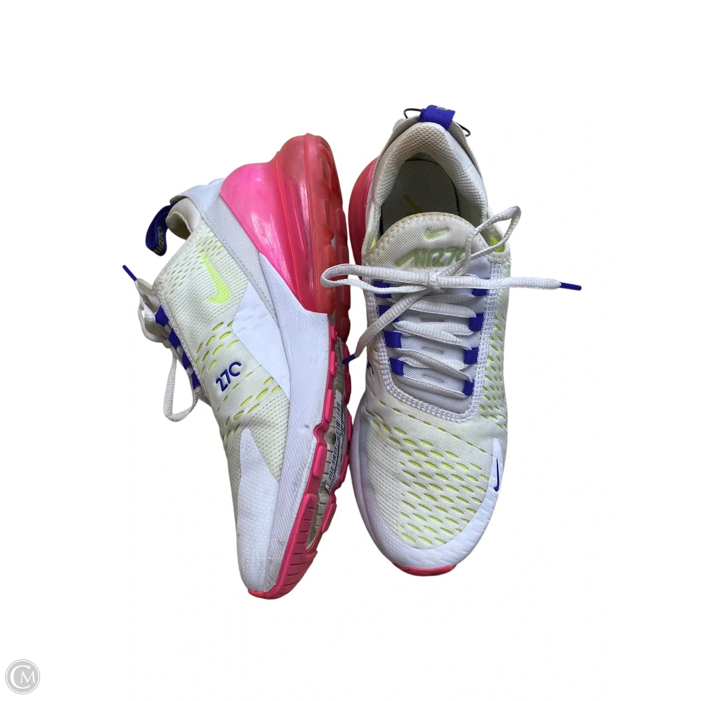 Shoes Athletic By Nike In White & Yellow, Size: 8.5