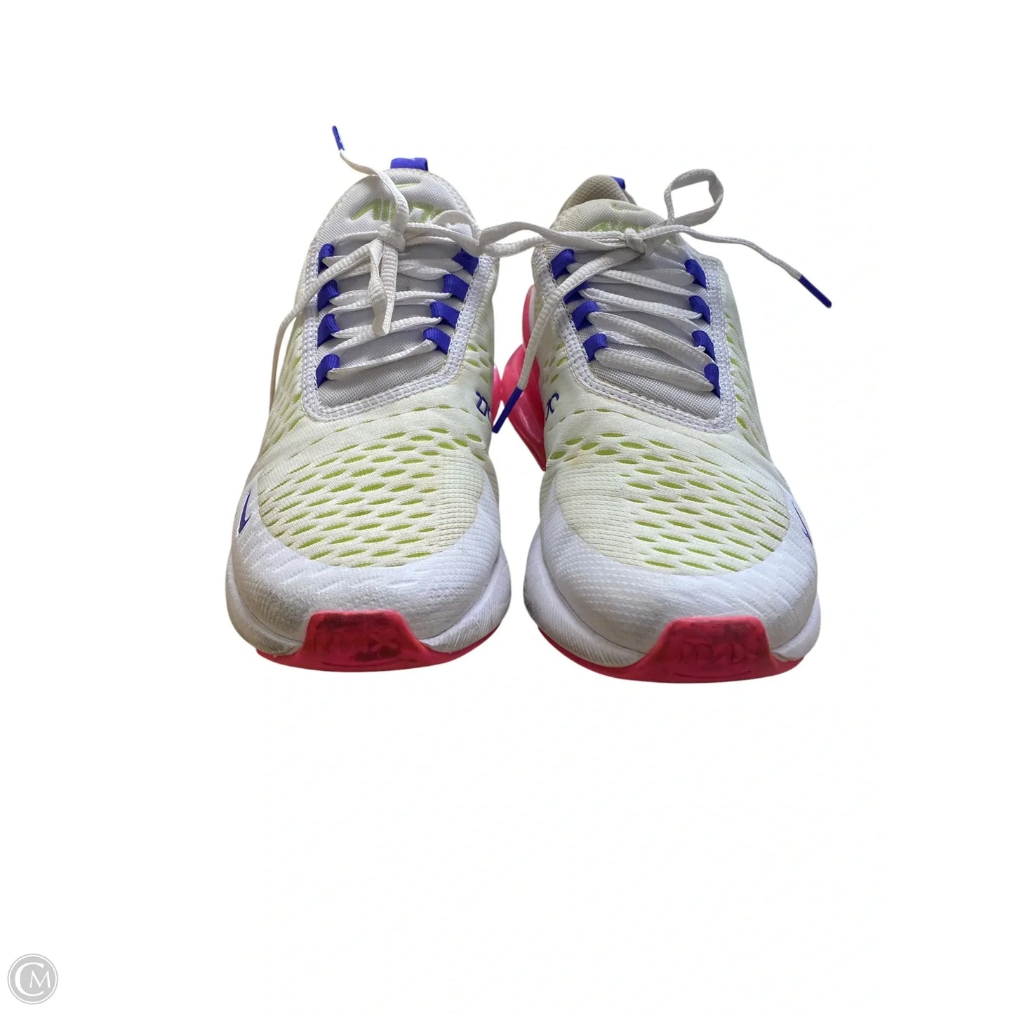 Shoes Athletic By Nike In White & Yellow, Size: 8.5