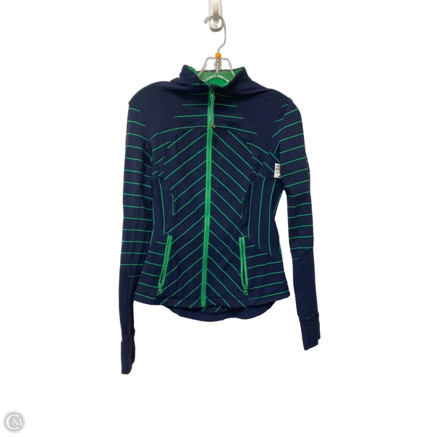 Athletic Jacket By Lululemon In Blue & Green, Size: S