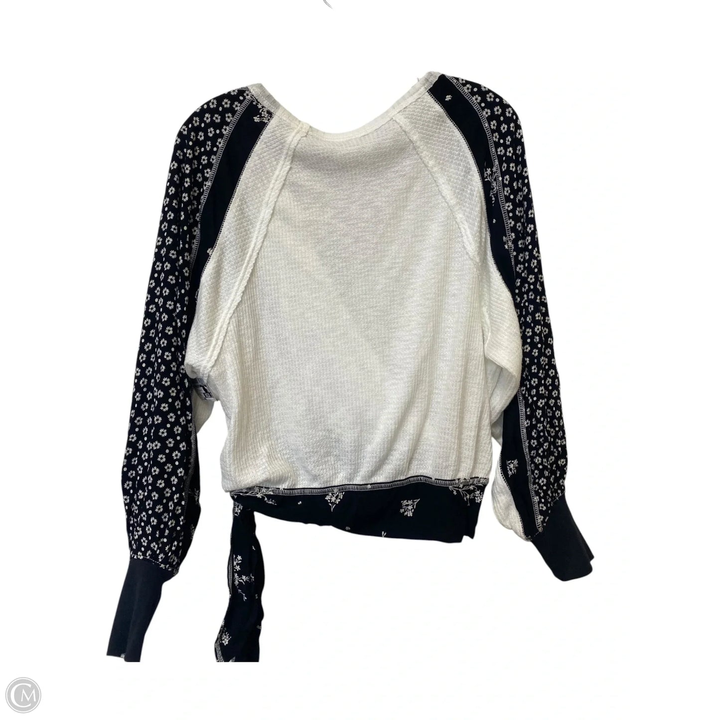 Top Long Sleeve By Free People In Black & White, Size: Xs