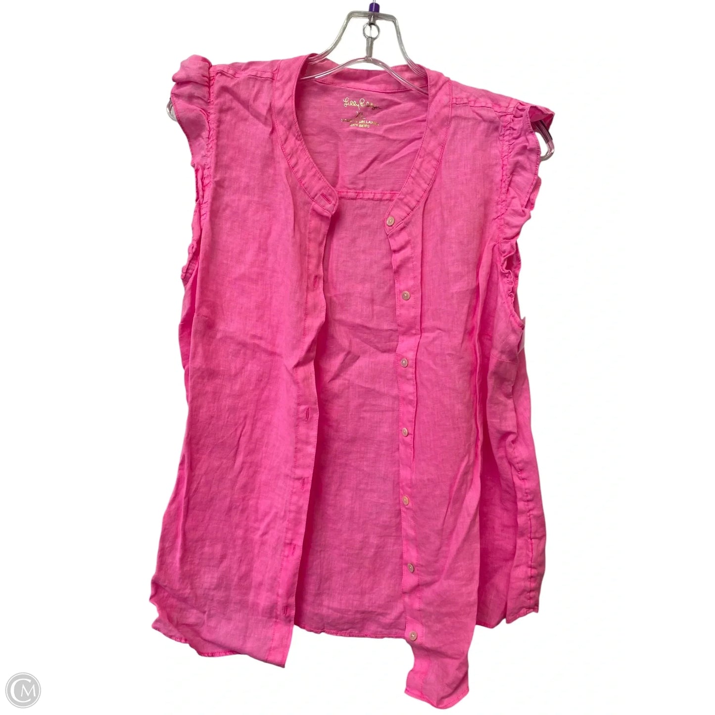 Top Sleeveless Designer By Lilly Pulitzer In Pink, Size: Xl