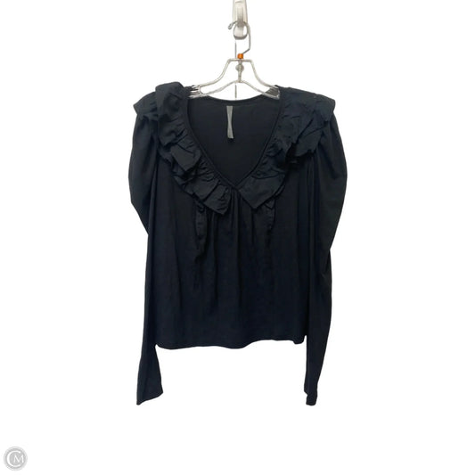 Top Long Sleeve By Anthropologie In Black, Size: Xs