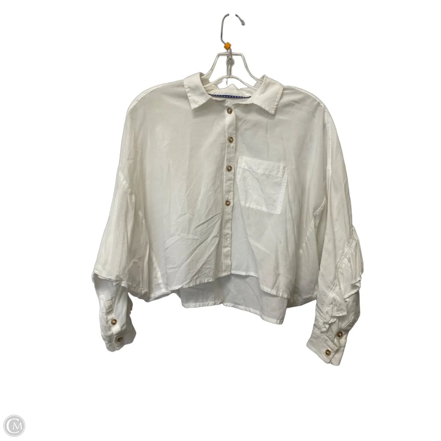 Top Long Sleeve By Pilcro In White, Size: Xxs